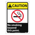 Nmc Caution No Smoking Beyond This Point Sign, CGA2PB CGA2PB
