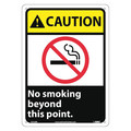 Nmc Caution No Smoking Beyond This Point Sign, CGA2RB CGA2RB
