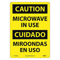 Nmc Caution Microwave In Use Sign - Bilingual ESC720AB