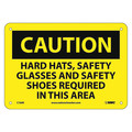 Nmc Caution Multi Protection Required Safety, 7 in Height, 10 in Width, Rigid Plastic C160R