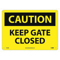 Nmc Caution Keep Gate Closed Sign, C534RB C534RB