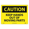 Nmc Caution Keep Hands Out Of Moving Parts S, 10 in Height, 14 in Width, Aluminum C539AB