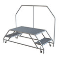 Tri-Arc Rolling Step Stool with Handrail, 2-Step MCTS2440A