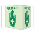 Nmc First Aid 3-View Sign, GLV54 GLV54