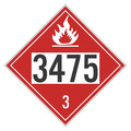 Nmc Dot Placard Sign, 3475 3, Gasoline DL170BTB