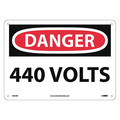Nmc Danger, 440 Volts, 10X14, Rigid Plastic D325RB