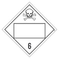 Nmc Dot Placard Sign, 6 Poisonous And Infectious Substances, Blank, Pk10, DL8BP10 DL8BP10