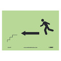 Nmc Stairs-Left Arrow-Man (Graphic) Glow Sign, 7 X 10, GL61P GL61P