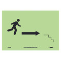 Nmc Stairs-Right Arrow-Man (Graphic) Glow Sign, 7 X 10, GL62P GL62P
