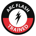 Nmc Arc Flash Trained Hard Hat Label, Pk25, HH121 HH121
