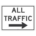 Nmc All Traffic Arrow Right Sign, TM536K TM536K