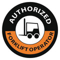 Nmc Authorized Forklift Operator Hard Hat Label, Pk25 HH63R