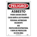 Nmc Asbsts Dust Hazard Spanish Ppr Hzr, PK100, 20 in Height, 14 in Width, Paper D495
