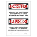 Nmc Asbestos May Cause Cancer Authorized Personnel Only Sign - Bilingual, ESD22P ESD22P