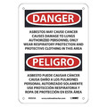 Nmc Asbestos May Cause Cancer Causes Wear Respiratory Protection Sign, Bili ESD23A