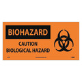 Nmc Biohazard Caution Biological Hazard Sign, SA52P SA52P