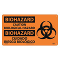 Nmc Biohazard Caution Biological Hazard Sign - Bilingual, SPSA52R SPSA52R