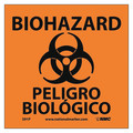 Nmc Biohazard Peligro Biologico Bilingual W/Graphic Label S91P