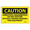 Nmc Caution Asbestos Hazardous Need Proper Training Label, Pk5 C312AP