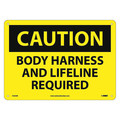 Nmc Caution Body Harness And Lifeline Required Sign C423AB