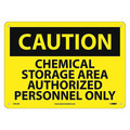 Nmc Caution Chemical Storage Area Sign, C431AB C431AB