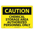Nmc Caution Chemical Storage Area Sign, C431RB C431RB