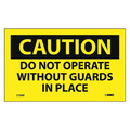 Nmc Caution Do Not Operate Without Guards In Place Label, Pk5 C15AP