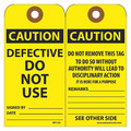 Nmc Caution Defective Do Not Use Tag, Pk25 RPT129G