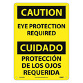 Nmc Caution Ear Protection Required Sign, Bil, 14 in Height, 10 in Width, Rigid Plastic ESC485RB