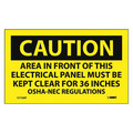 Nmc Caution Electrical Hazard Label, Pk5 C115AP
