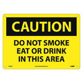 Nmc Caution Do Not Smoke Eat Or Drink In This Area Sign, C464AB C464AB