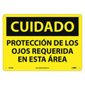 Nmc Caution Eye Protection Required Sign - Spanish SPC26RB