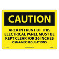 Nmc Caution Electrical Hazard Sign, C115RB C115RB