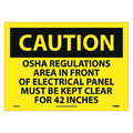 Nmc Caution Electrical Hazard Sign, C569PB C569PB