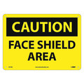 Nmc Caution Face Shield Area Sign C377RB