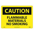 Nmc Caution Flammable Materials No Smoking Sign, C493AB C493AB