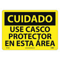 Nmc Caution Hard Hat Area Sign - Spanish SPC31RB