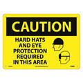 Nmc Caution Hats And Eye Protection Required Sign C506RB