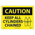 Nmc Caution Keep All Cylinders Chained Sign, C530RB C530RB