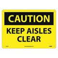Nmc Caution Keep Aisles Clear Sign, C37AB C37AB