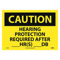 Nmc Caution Hearing Protection Required Sign C515PB