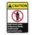 Nmc Caution High Level Radio Frequency Field, 14 in Height, 10 in Width CGA29PB