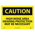 Nmc Caution High Noise Area Hearing Protecti, 10 in Height, 14 in Width, Rigid Plastic C520RB