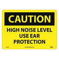 Nmc Caution High Noise Level Use Ear Protect, 10 in Height, 14 in Width, Rigid Plastic C161RB