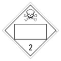 Nmc Blank Placard Sign, 2 Gases, Poison, Flammable/Non-Flammable DL150BTB