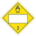 Nmc Blank Placard Sign, 2 Gases, Poison, Flammable/Non-Flammable DL152BTB