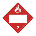 Nmc Blank Placard Sign, 2 Gases, Poison, Flammable/Non-Flammable, Pk100, Legend: Flammable Gas DL2BP100