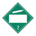 Nmc Blank Placard Sign, 2 Gases, Poison, Flammable/Non-Flammable, Material: Rigid Plastic DL6BR
