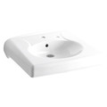 Kohler Bathroom Sink, 6-9/16" H, 21-15/16"L, White K-1997-SS1R-0