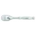 Sk Professional Tools 1/4" Drive 90 Geared Teeth Pear Head Style Hand Ratchet, 5" L, Chrome Finish 80180